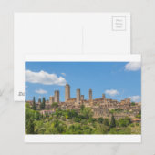 Panoramisch uitzicht van San Gimignano Tuscany Ita Briefkaart (Voorkant / Achterkant)