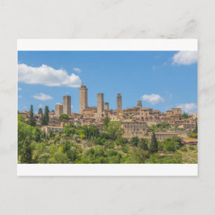 Panoramisch uitzicht van San Gimignano Tuscany Ita Briefkaart