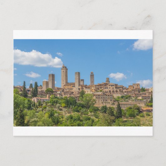 Panoramisch uitzicht van San Gimignano Tuscany Ita Briefkaart (Voorkant)