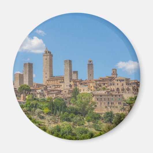 Panoramisch uitzicht van San Gimignano Tuscany Ita Magneet (Voorkant)