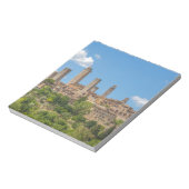 Panoramisch uitzicht van San Gimignano Tuscany Ita Notitieblok (Linkerzijde)
