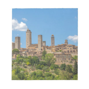 Panoramisch uitzicht van San Gimignano Tuscany Ita Notitieblok