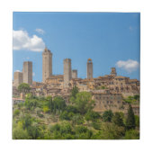 Panoramisch uitzicht van San Gimignano Tuscany Ita Tegeltje (Voorkant)