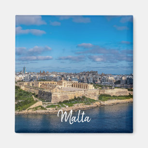 Panoramisch uitzicht van Sliema in Malta Magnet