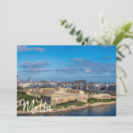 Panoramisch uitzicht van Sliema op Malta (Staand voorkant)