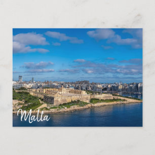 Panoramisch uitzicht van Sliema op Malta Briefkaart