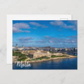 Panoramisch uitzicht van Sliema op Malta Briefkaart (Voorkant / Achterkant)