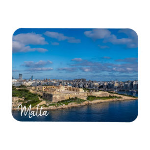 Panoramisch uitzicht van Sliema op Malta Magneet
