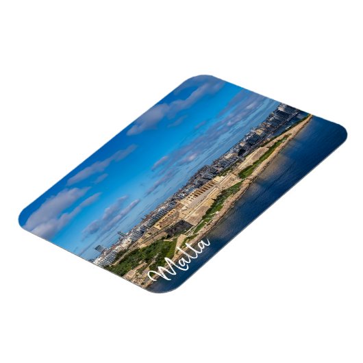 Panoramisch uitzicht van Sliema op Malta Magneet (Linkerzijde)