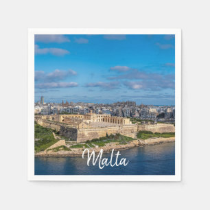 Panoramisch uitzicht van Sliema op Malta Servet
