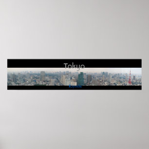 Panoramisch Uitzicht van Tokio Poster