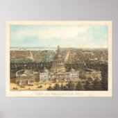Panoramisch uitzicht van Washington DC Poster (Voorkant)