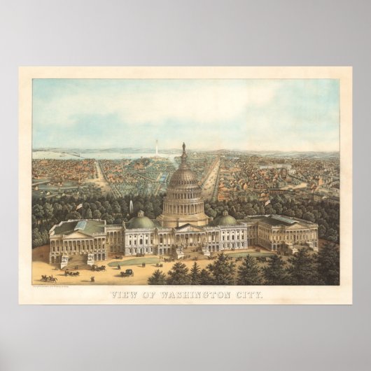 Panoramisch uitzicht van Washington DC Poster (Voorkant)