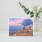 Panoramisch uitzicht van zonnebrand boven de Valle Briefkaart (Staand voorkant)