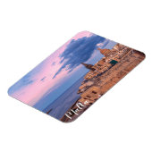 Panoramisch uitzicht van zonnebrand boven de Valle Magneet (Linkerzijde)