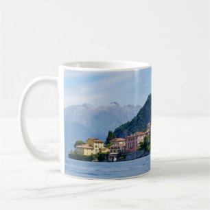 Panoramisch Uitzicht Varenna Lake Como Italië Koffiemok