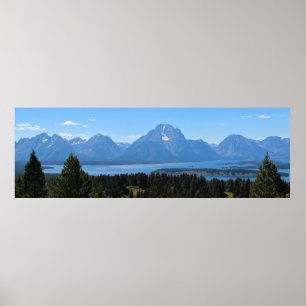 Panoramisch Uitzicht voor Schilderachtig gebergte Poster