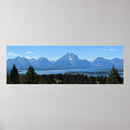 Panoramisch Uitzicht voor Schilderachtig gebergte Poster (Voorkant)