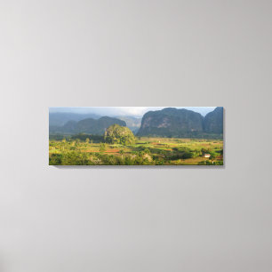 Panoramisch valleilandschap, Cuba Canvas Afdruk