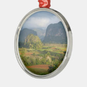 Panoramisch valleilandschap, Cuba Metalen Ornament (Links)