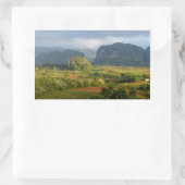 Panoramisch valleilandschap, Cuba Rechthoekige Sticker (Tas)