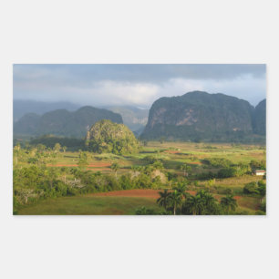 Panoramisch valleilandschap, Cuba Rechthoekige Sticker