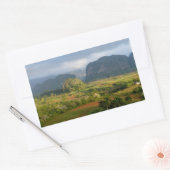 Panoramisch valleilandschap, Cuba Rechthoekige Sticker (Envelop)