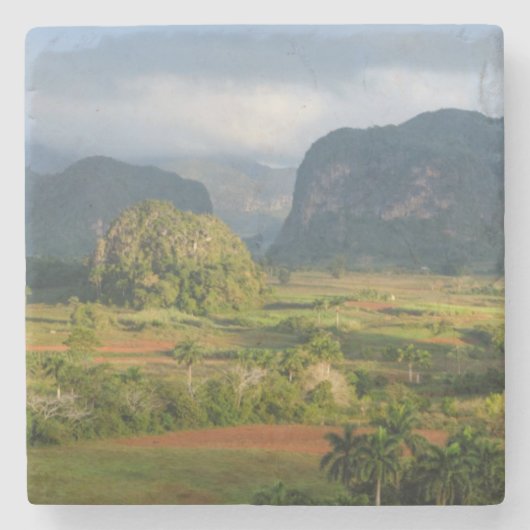 Panoramisch valleilandschap, Cuba Stenen Onderzetter (Voorkant)