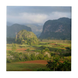Panoramisch valleilandschap, Cuba Tegeltje