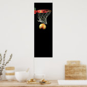 Panoramisch Verticaal Poster van de Basketball-deu (Keuken)