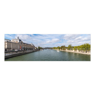 Panoramisch zicht op Musee d'Orsay vanaf Pont Roya Foto Afdruk