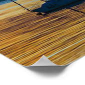 Panoramisch zonsondergang landschap kustscène, ush poster (Hoek)