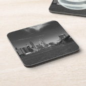 Panoramisch Zwart Wit Brooklyn Onderzetter (Linkerzijde)