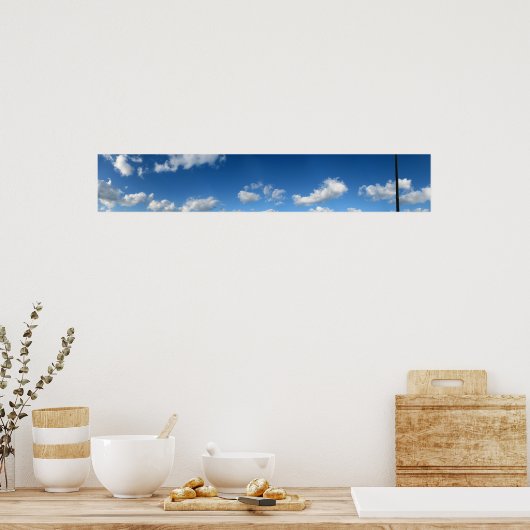 Panoramische balkwolken poster (Keuken)