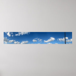 Panoramische balkwolken poster