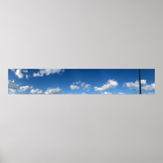 Panoramische balkwolken poster (Voorkant)