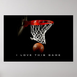 Panoramische Basketbalposter Ik hou van dit spel Poster