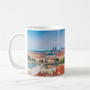 Panoramische Charles Bridge Prague Skyline Koffiemok