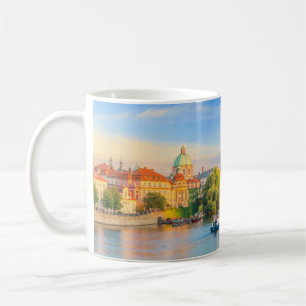 Panoramische Charles Bridge Prague Skyline Koffiemok