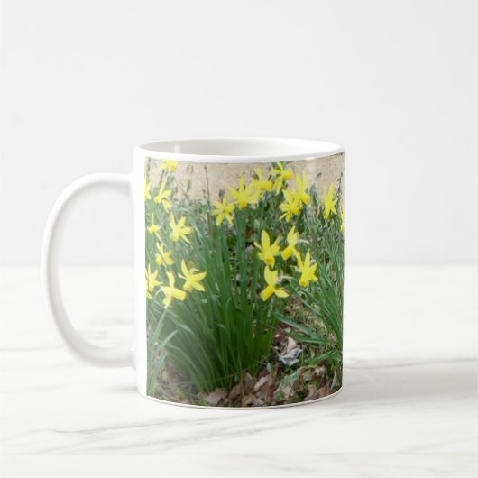 Panoramische Daffodil Flowers Mok (Links)
