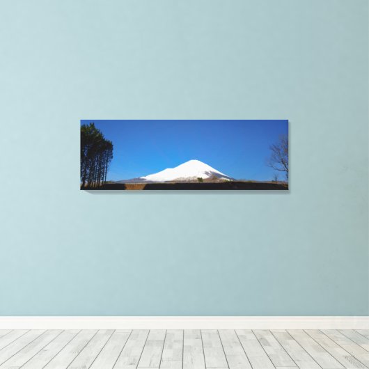 Panoramische foto van de berg Fuji © Canvas Afdruk (Insitu (Houten vloer))
