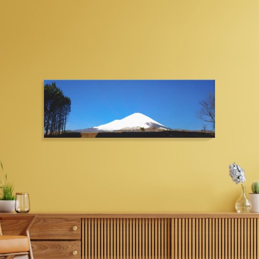 Panoramische foto van de berg Fuji © Canvas Afdruk (Insitu (Woonkamer))