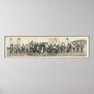  panoramische foto van Native American Poster