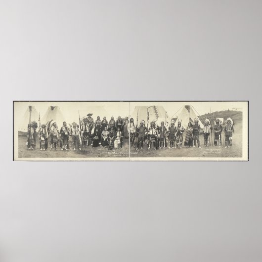  panoramische foto van Native American Poster (Voorkant)