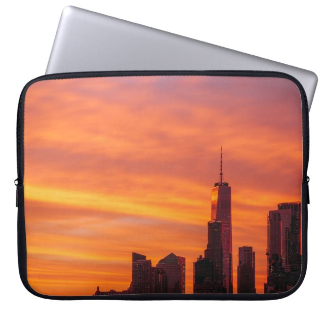 PANORAMISCHE FOTOGRAFIE VAN DE STAD LAPTOP SLEEVE (Voorkant)