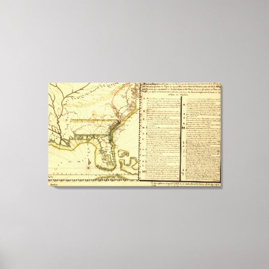 Panoramische kaart (Spaans) Canvas Afdruk (Voorkant)