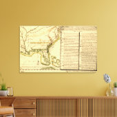 Panoramische kaart (Spaans) Canvas Afdruk (Insitu (Woonkamer))