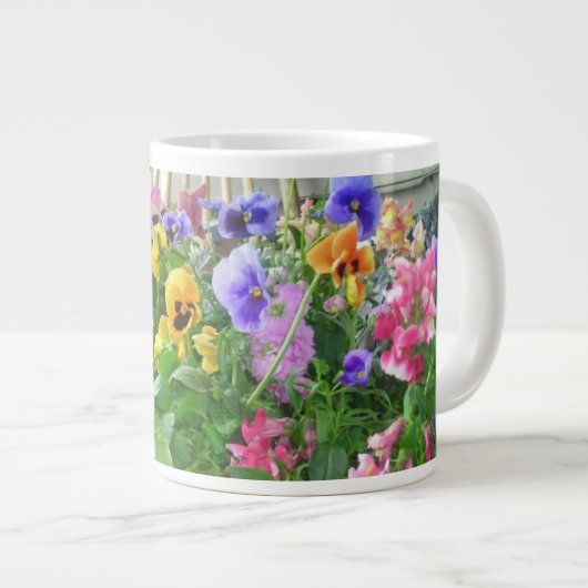 Panoramische Pansies Specialty Mok (Voorkant rechts)