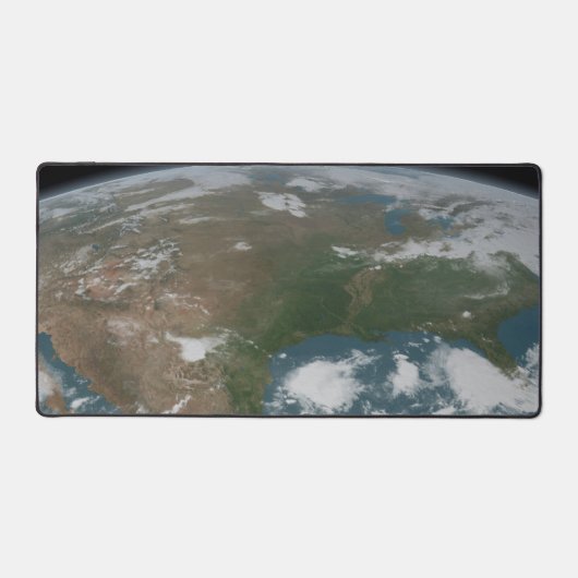 Panoramische planeet Aarde en de VS. 2 Bureaumat (Voorkant)