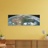 Panoramische planeet Aarde en de VS. 2 Canvas Afdruk (Insitu (Woonkamer))